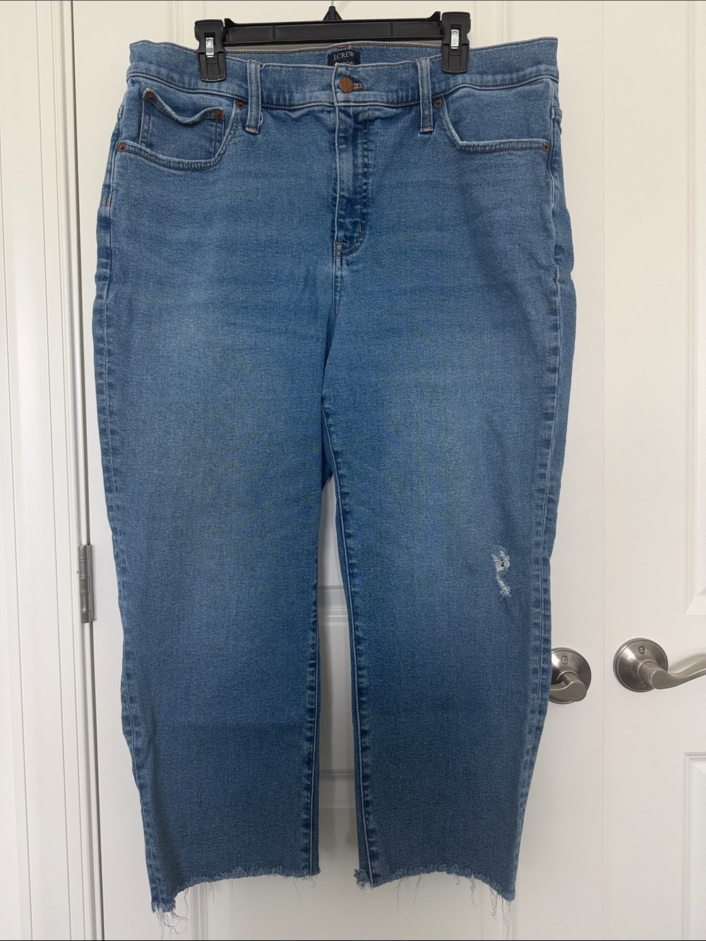 J. Crew Factory Light Blue Cropped Straight Jeans
